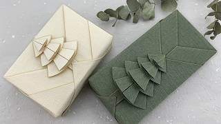 Gift Wrapping｜Christmas Gift Wrapping Ideas  Christmas Tree Origami Tutorial （2023） [upl. by Boutis]