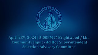 Community Meeting at BrightwoodLincoln 4232024 [upl. by Neelrad655]