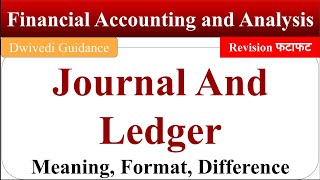 Journal Ledger journalizing of transactions Ledger posting Financial Accounting and Analysis mba [upl. by Anwaf969]