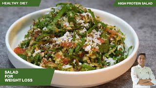 पालक का सलाद  Spinach Salad Recipe  Spinach Salad For Weight Loss  Chef Sahajan [upl. by Saihttam]