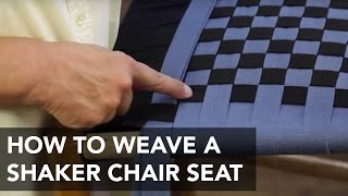 How to Weave a Seat for a Shaker Chair [upl. by Roxie]