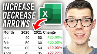 How To Add Increase amp Decrease Arrows In Excel  Full Guide [upl. by Gerladina]