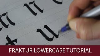 Calligraphy Alphabet Tutorial  Fraktur Lowercase Letters for Beginners [upl. by Okire]