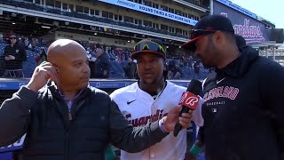 Jose Ramirez Postgame Interview on His Great Performance vs Red Sox [upl. by Lexy906]