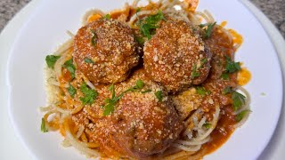 Bolitas de carne molida con espagueti 🍝 [upl. by Nebuer]