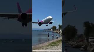 Low landing A321NEO of WizzAir in Skiathos Airportgreece🇬🇷📍 [upl. by Hilliary]