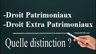 L’aspect patrimoniaux et extra patrimoniaux de Droits subjectifs [upl. by Pearman714]