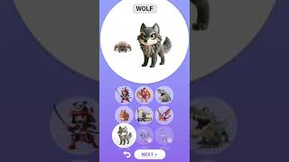 Creating Wolfweaver Creature from Spider and Wolf in Animash Game creature animash [upl. by Ignace]