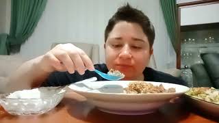 Bulgur Pilavı Et Salata Ve Yoğurt Asmr  Bulgur Rice Meat Salad and Yogurt Asmr  Mukbang Asmr [upl. by Eseneg72]