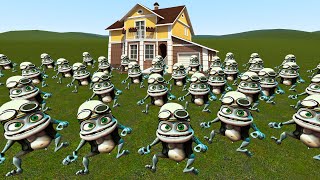 Crazy Frog Vs Houses In Garrys Mod [upl. by Ardnuassak]