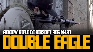 REVIEW TESTE RIFLE DE AIRSOFT AEG M4A1 6MM DA DOUBLE EAGLE [upl. by Aliahkim]