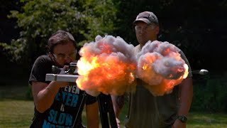 The FATTEST muzzle flash  100000 FPS  The Slow Mo Guys KentuckyBallistics [upl. by Nealey457]