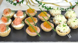 3 ideas de aperitivos en tartaletas para NAVIDAD ¡Fáciles y deliciosas [upl. by Kinom]