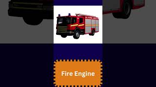 Fire engine  ABC Vehicle names with Sounds  Transportation Sounds  Pics amp Videos for Kids [upl. by Drewett631]