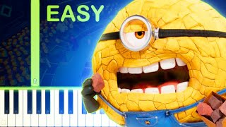 The Mega Minions Song  DESPICABLE ME 4  EASY Piano Tutorial [upl. by Cynthia]