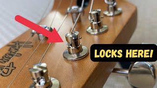 How to change strings with Kluson Style Vintage Locking Tuners for Beginners [upl. by Lewse741]