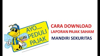 Investor wajib tau Inilah Cara Download Laporan Pajak Saham  Investor Saham taat membayar pajak [upl. by Ahsinelg]