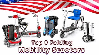 Top 9 Folding Mobility Scooters For 2024 [upl. by Llerrut]