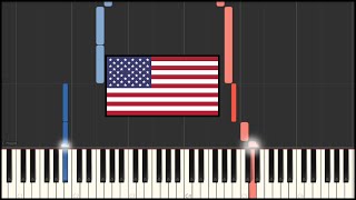 USA National Anthem  The Star Spangled Banner Piano Tutorial [upl. by Bithia]