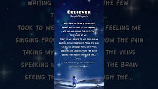 Believer songlyrics video imaginedragons english song [upl. by Landa687]