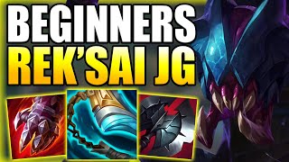 HOW TO PLAY REKSAI JUNGLE amp CARRY GAMES FOR BEGINNERS IN S14  Gameplay Guide League of Legends [upl. by Revorg]