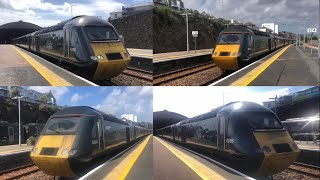 Trains at Penzance  HSTs  15624  43042 43098 43156 and 43186 [upl. by Leinto]