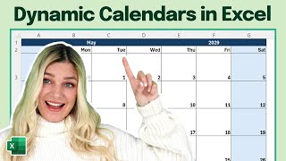 How to Create a Dynamic Calendar in Excel [upl. by Hanfurd210]