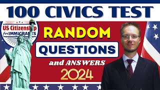 New 100 Civics Questions and Answers  US Citizenship Interview 2024  N400 Naturalization [upl. by Kippie496]