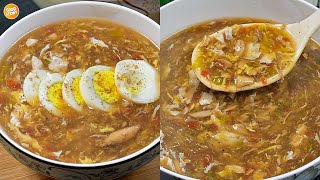 Chicken Hot and Sour Soup RecipeSimple and Easy Chicken Soup at Home [upl. by Os]