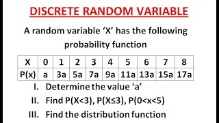 Random Variable l Discrete Random Variable l SK Maths Tutorial [upl. by Plotkin]