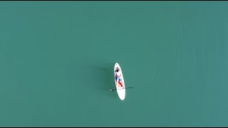 Paddleboarding a TURQUOISE lake in WALES BROMBIL RESERVOIR exploration [upl. by Odlonra]