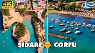 SIDARI 🌞 Corfu Island Greece 🇬🇷  Canal dAmour Beach 4K UHD [upl. by Euqenimod]