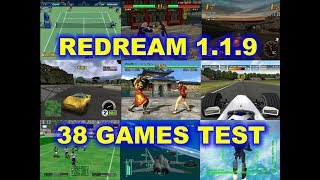 38 GAMES  REDREAM 119 EMULATOR DREAMCAST TEST [upl. by Airekal]