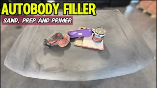 Painting Cars From Home Body Filler and High Build Primer Episode 2 [upl. by Waylan]