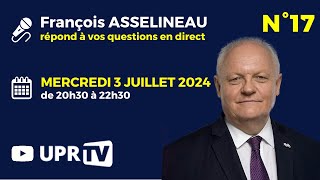 François Asselineau répond à vos questions en direct n°17 [upl. by Redleh]