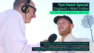 BBC Test Match Special Audio  England v West Indies  3rd Test Day 3  Edgbaston [upl. by Boleyn796]