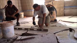 Setting Flagstone in Mortar [upl. by Sucramed]