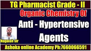 Organic Chemistry of Anti  Hypertensive Agents  Pharmacist Grade2 Exam  Ashoka online Academy [upl. by Ashli]