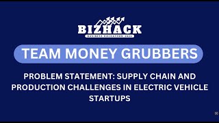 BizHack 2024  Team Money Grubbers Supply Chain amp production Challenges in EVs Finale nitagartala [upl. by Ha]