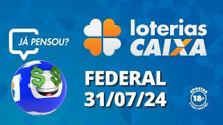 Loterias CAIXA  Federal  31072024 [upl. by Aihsinat192]