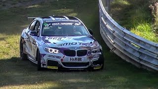 Nordschleife VLN 8 Crash BMW M235i Racing  Nürburgring [upl. by Burgwell]