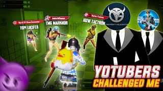 YouTubers Challenged Me 😱 1V4 On HOW TACTRON amp TMG MARKHOR🔥♥️  ASSASSIN GAMING  Pubg Mobile [upl. by Odelinda]