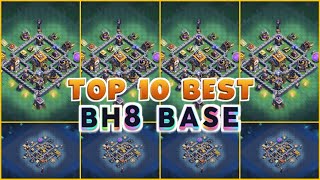 TOP 10 UNBEATEN BUILDER HALL 8 BASE  BH8 BASE WITH LINK  BH8 BASE LAYOUT  BH8 2023 [upl. by Zelle59]