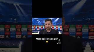 Messi speaking ENGLISH 🤯😂 [upl. by Buyer]