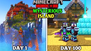 We Survived 100 Days On MYSTERIOUS ISLAND In Minecraft Hardcore  Duo 100 Days [upl. by Elcin]