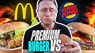 Burger King vs McDonald‘s PREMIUM BURGER im TEST [upl. by Neelyad126]