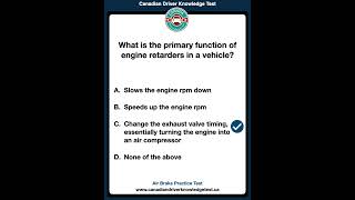 Air Brake Practice Test  Audio  Canadian Driver Knowledge Test canadiandrivingtest drivingtest [upl. by Nylknarf869]