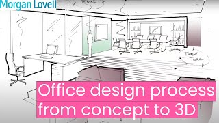 Office Design Process From Concept to 3D [upl. by Aihtak172]