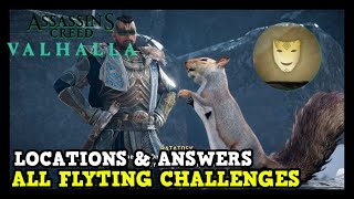 Assassins Creed Valhalla All Flyting Answers amp Locations Slam Master Trophy  Achievement Guide [upl. by Kacie]