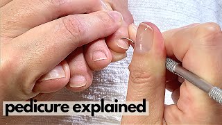 Gentle Simple Pedicure Explained Watch Me Work [upl. by Teerprah]